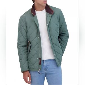 Robert Graham Green Diamond Quilted Field Jacket Size Medium NWT $350
